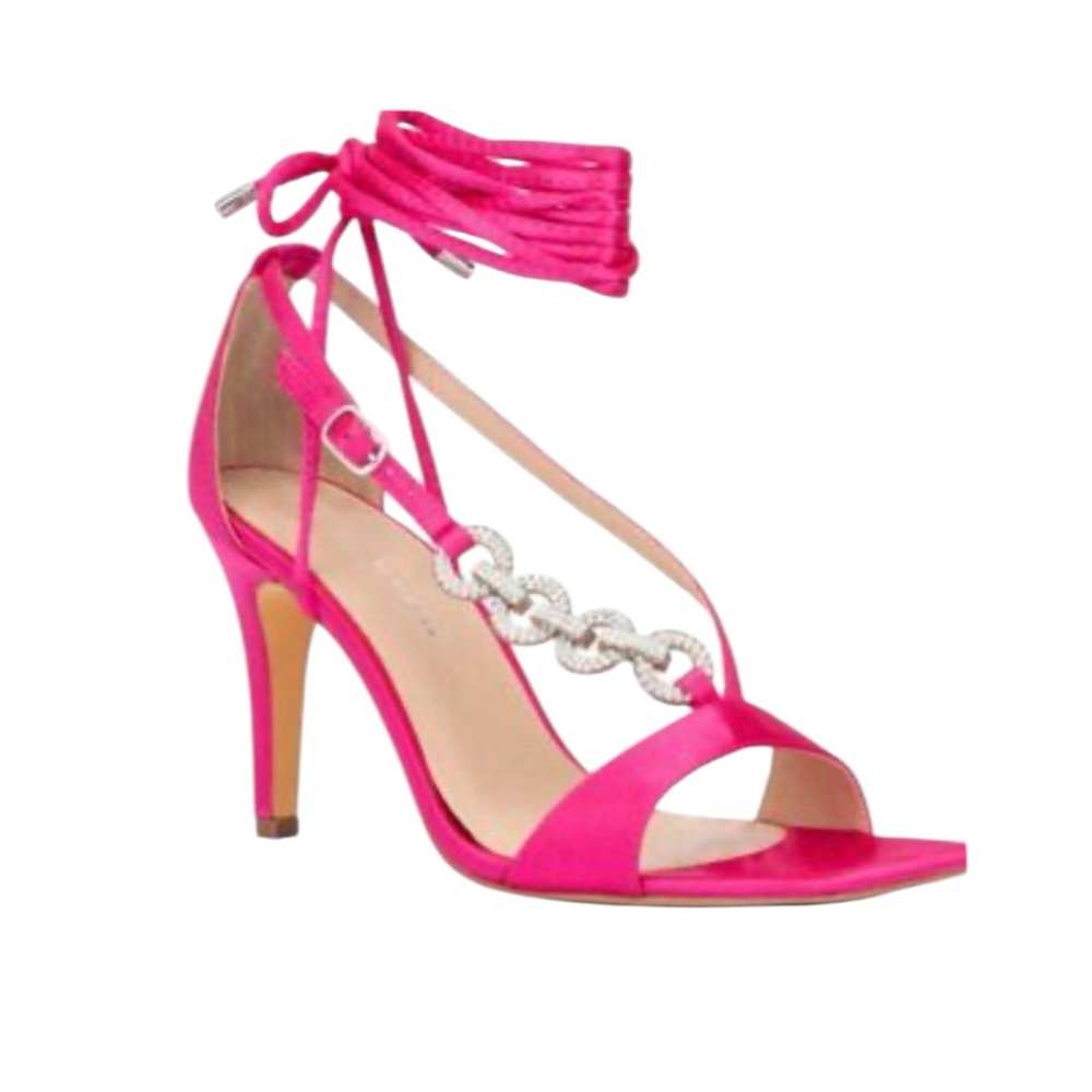 New Fashion to Figure Rosie High Heel Wide Width Sandals Crystal Chain‎ Formal
